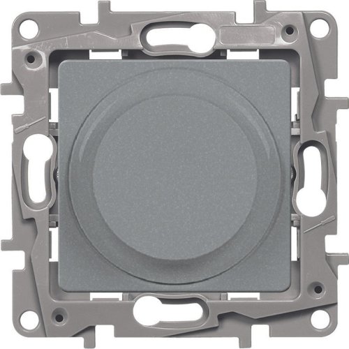 Светорегулятор поворотный без рамки Legrand Etika 5-300Вт алюминий картинка
